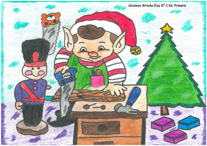 Colegio Echeyde Concurso de postales de navidad. Las notas llevan las