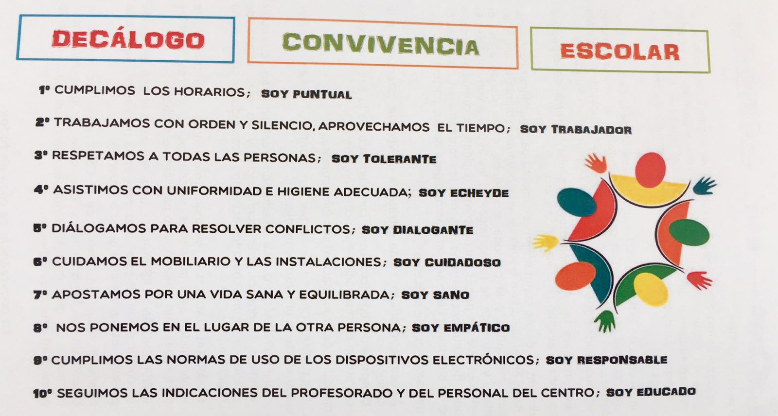 Colegio Echeyde Echeyde tiene un plan Plan de Convivencia Colegio